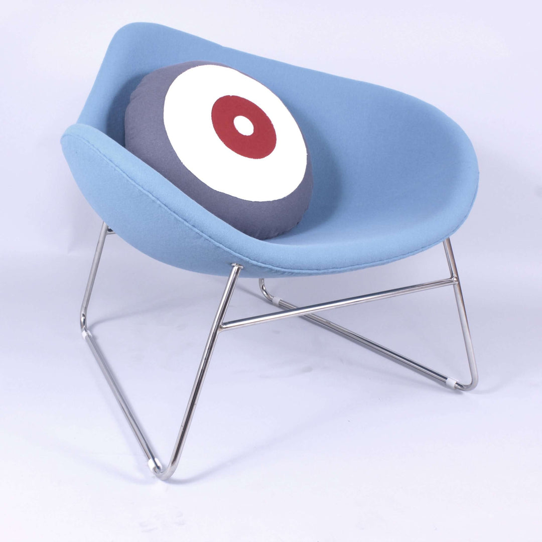Hailey Asymmetrical Lounge Chair - Blue-France & Son-FB609BLUE-Lounge Chairs-4-France and Son
