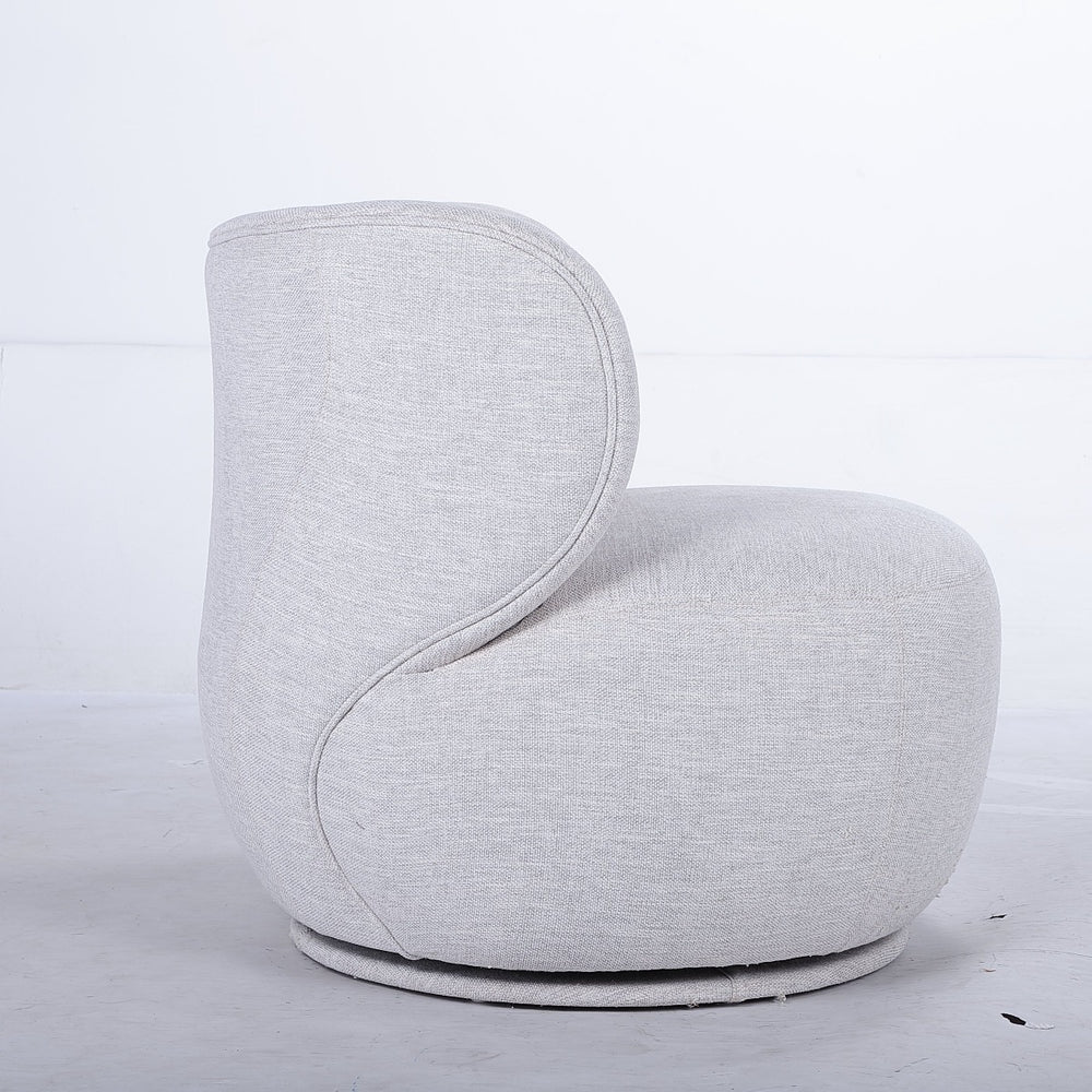 Bun Swivel Chair-France & Son-FB7001OWHT-Lounge Chairs-2-France and Son
