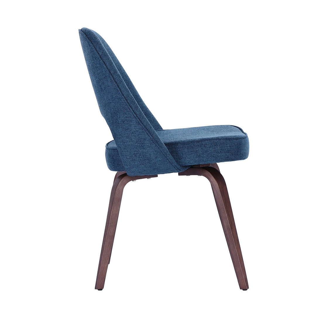 Mid Century Executive Side Chair-France & Son-FB9029BLUE-Dining ChairsBlue-4-France and Son