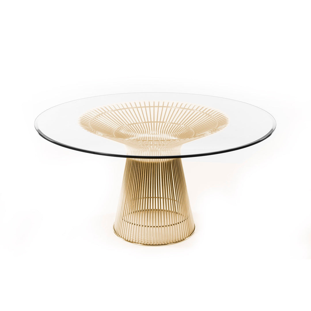 Mid Century Platner Stainless Steel Dining Table-France & Son-FB9688GLSGOLD-Dining TablesGold-4-France and Son