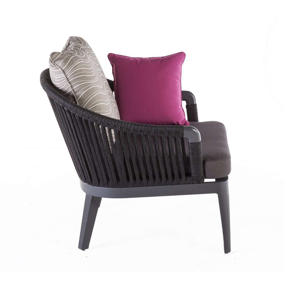 Modern Kaelin Lounge Chair - Outdoor-France & Son-FCC2110BLK-Outdoor Lounge Chairs-2-France and Son