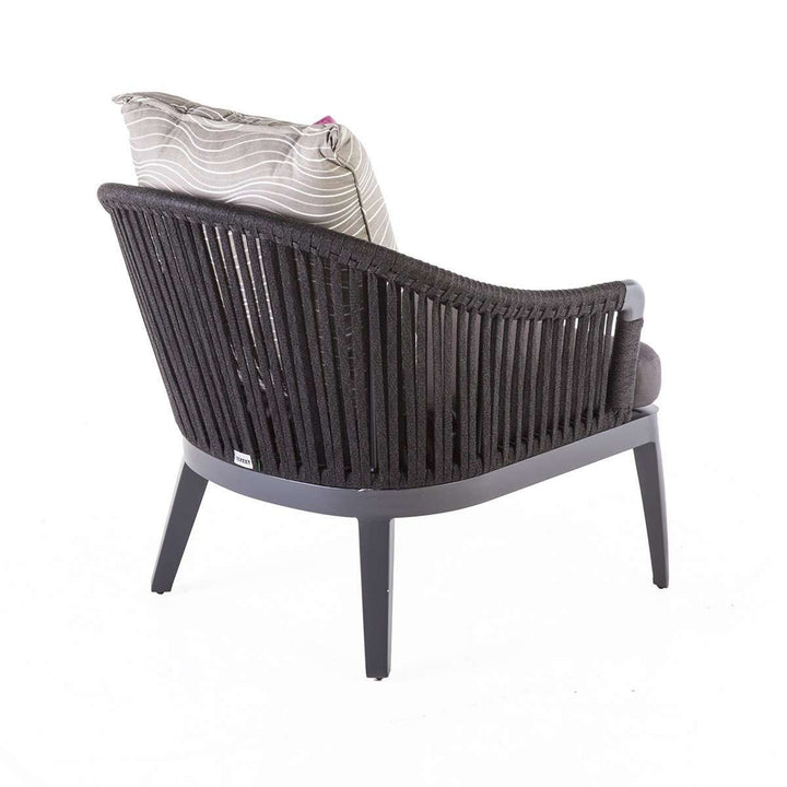 Modern Kaelin Lounge Chair - Outdoor-France & Son-FCC2110BLK-Outdoor Lounge Chairs-3-France and Son