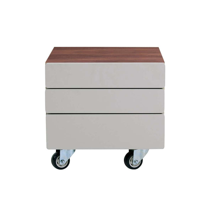Modern Kutio Rolling Storage Cabinet-France & Son-FES5505LGREY-Side Tables-1-France and Son