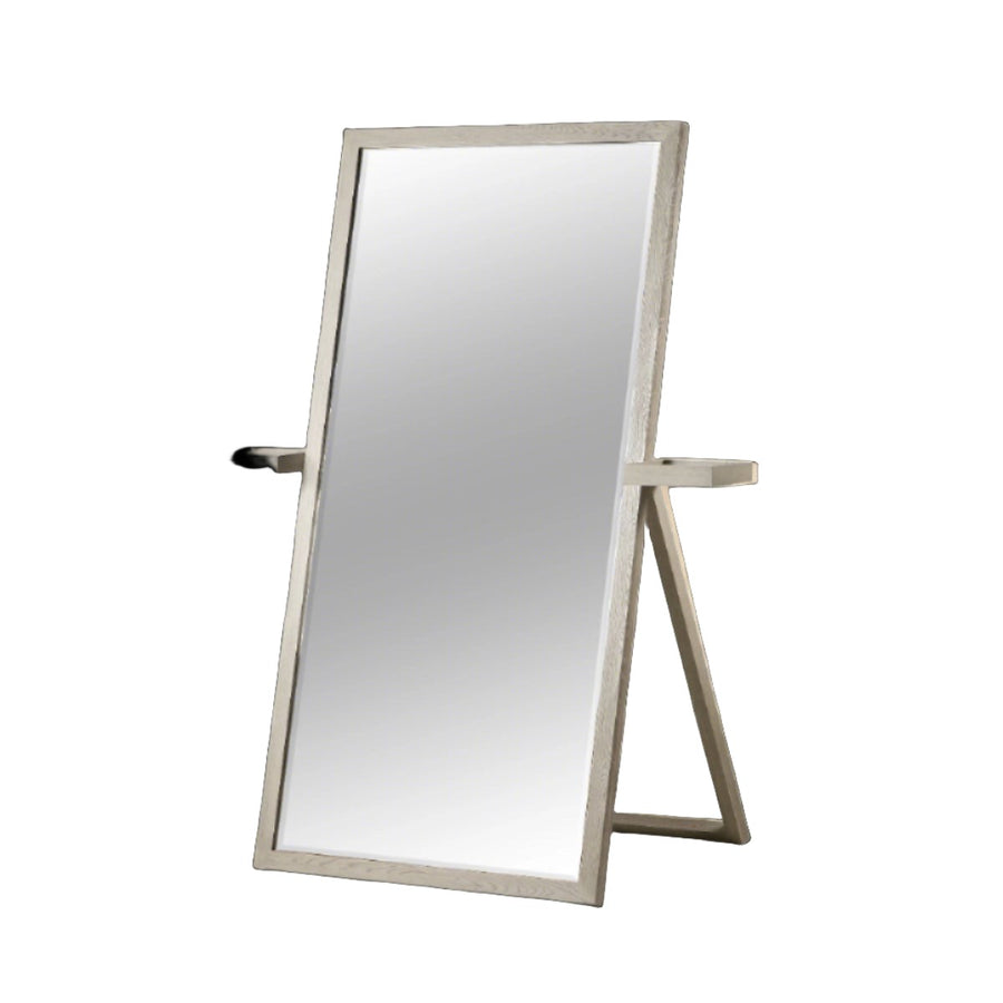 Kelly Hoppen Eric Floor Mirror with White Oak Frame-Sonder-FIM8019-Mirrors-1-France and Son