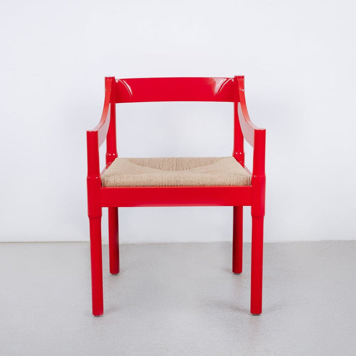 Magistretti Arm Chair-France & Son-FL1029RED-Dining ChairsRed-1-France and Son