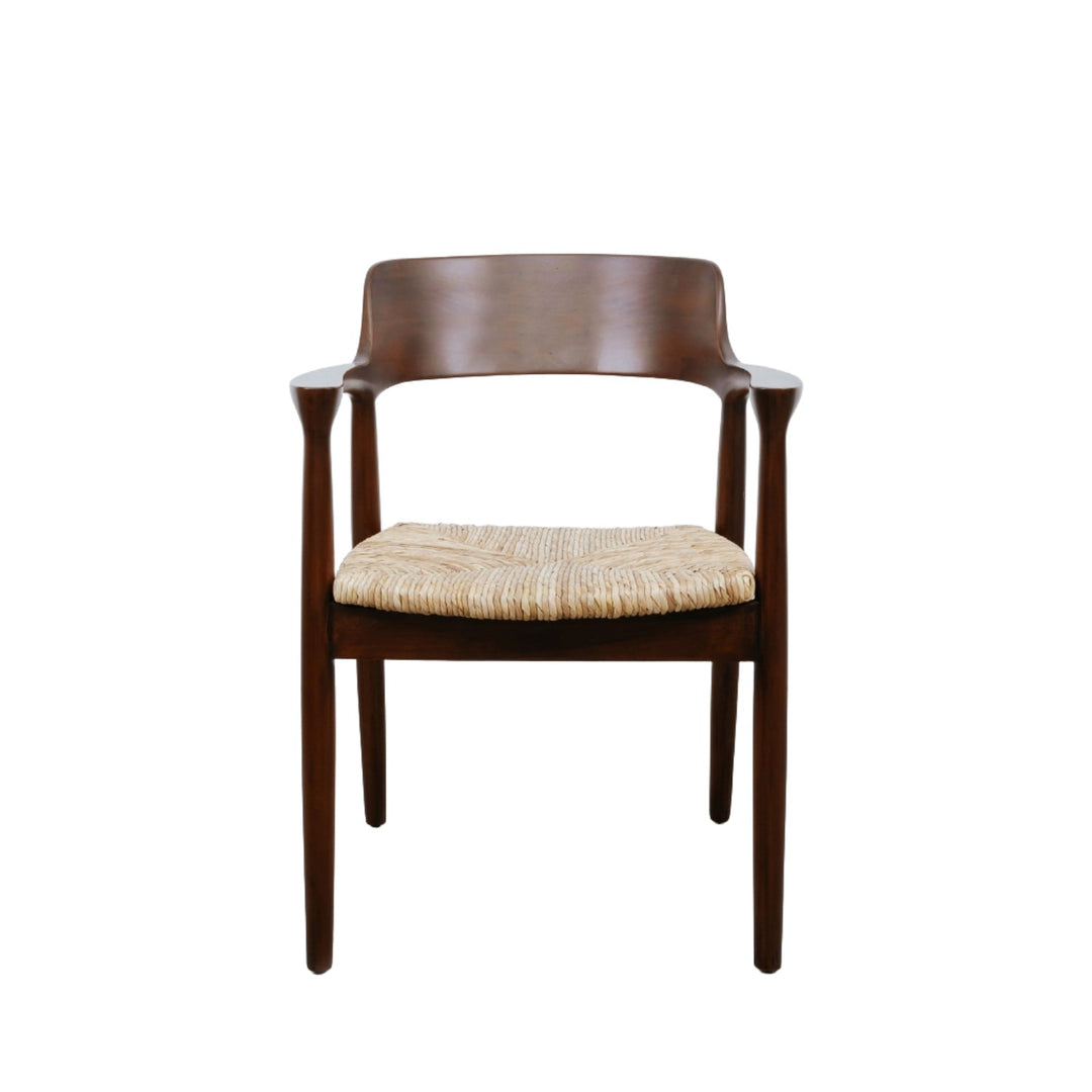 Pavels Woven Seat Dining Chair-France & Son-FL1050WALNUT-Dining ChairsWalnut Stained Mahogany-9-France and Son