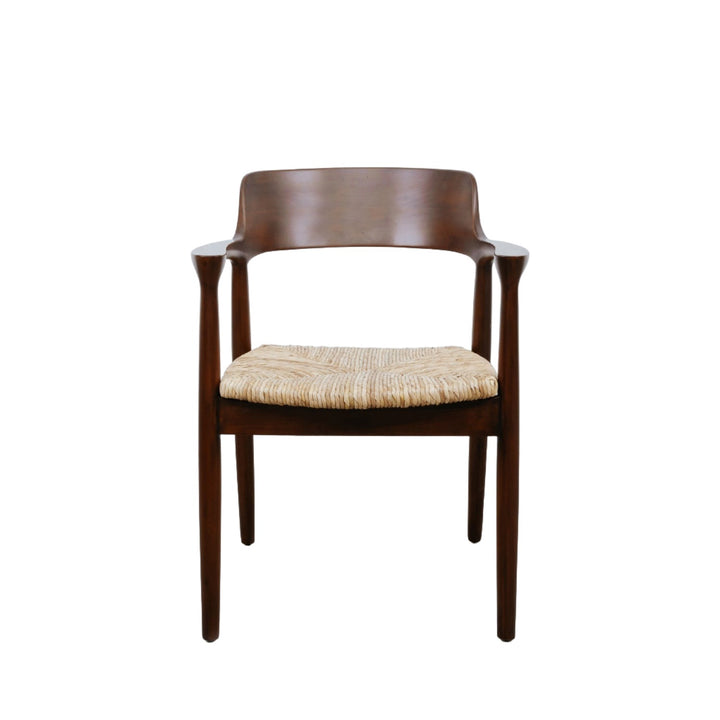 Pavels Woven Seat Dining Chair-France & Son-FL1050WALNUT-Dining ChairsWalnut Stained Mahogany-9-France and Son