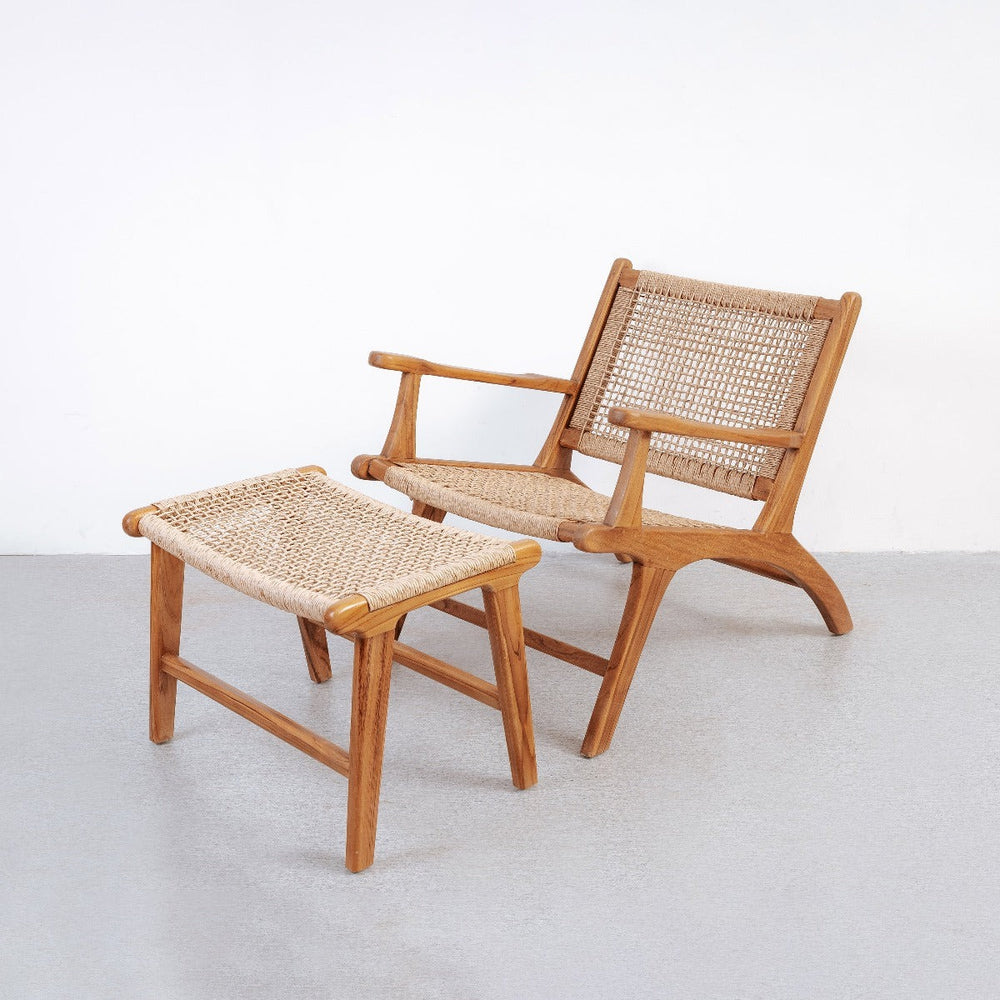 Basham Lounge Chair and Ottoman-France & Son-FL1061SYN-Lounge Chairs-1-France and Son