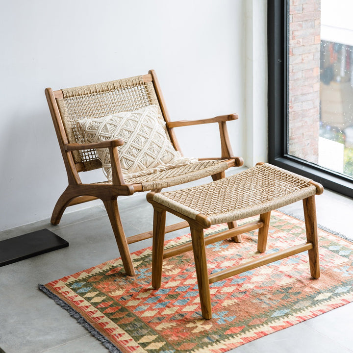 Basham Lounge Chair and Ottoman-France & Son-FL1061SYN-Lounge Chairs-2-France and Son