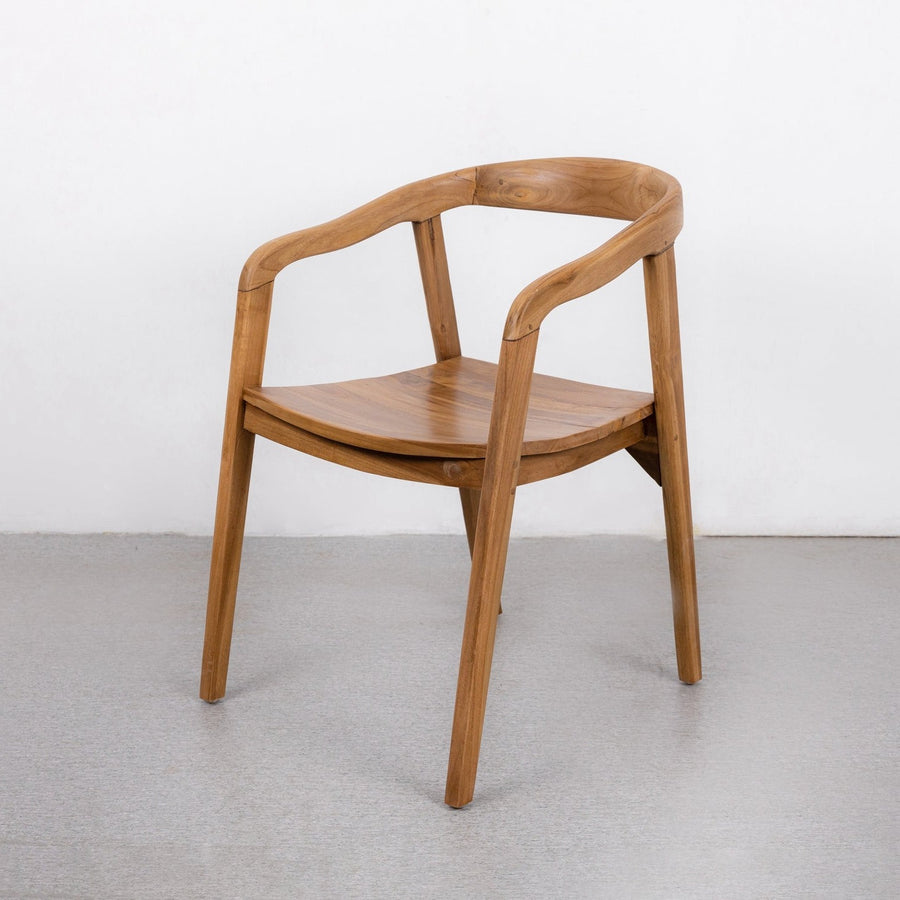 Hans Teak Arm Chair-France & Son-FL1082NTRL-Dining Chairs-1-France and Son