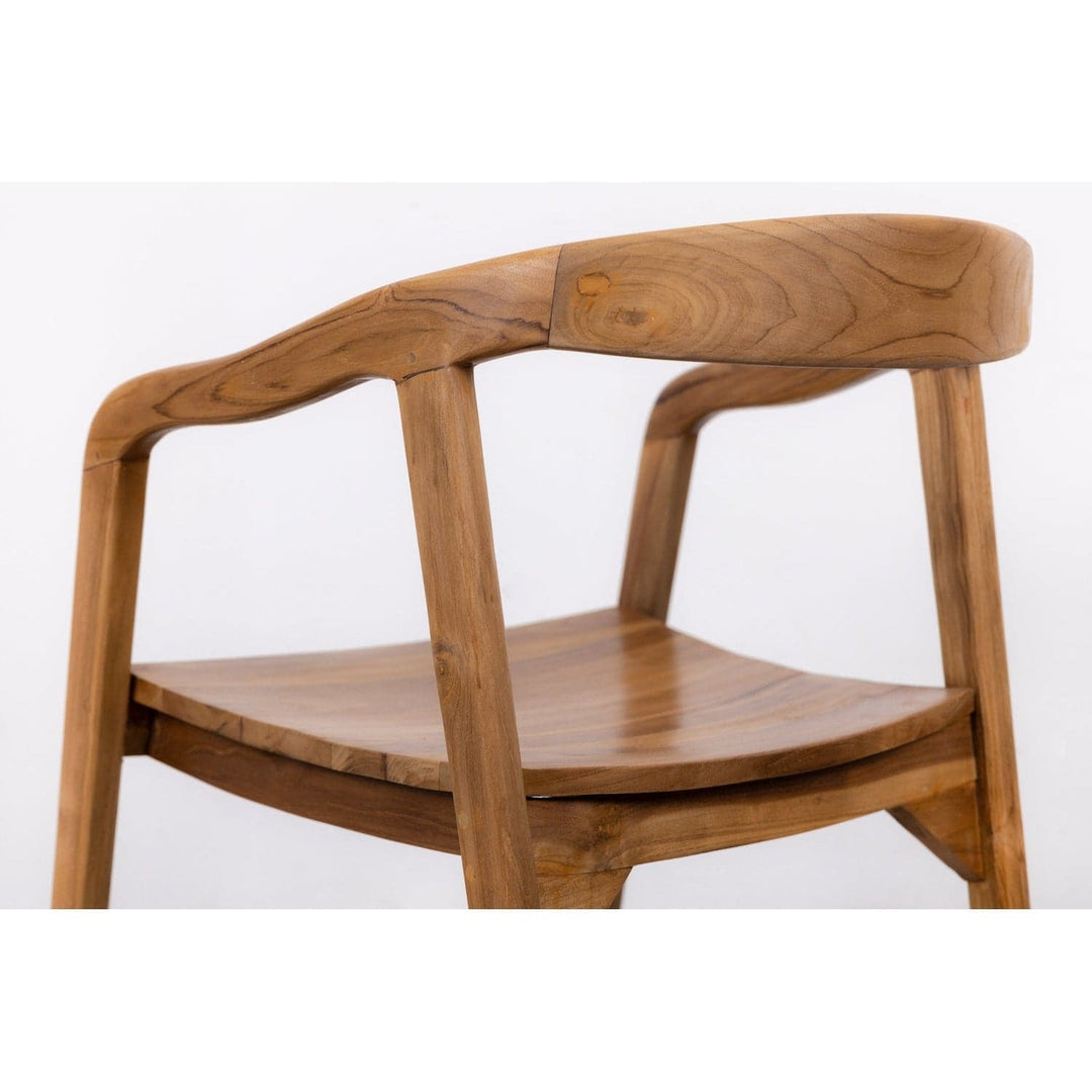 Hans Teak Arm Chair-France & Son-FL1082NTRL-Dining Chairs-8-France and Son