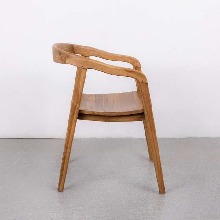 Hans Teak Arm Chair-France & Son-FL1082NTRL-Dining Chairs-4-France and Son