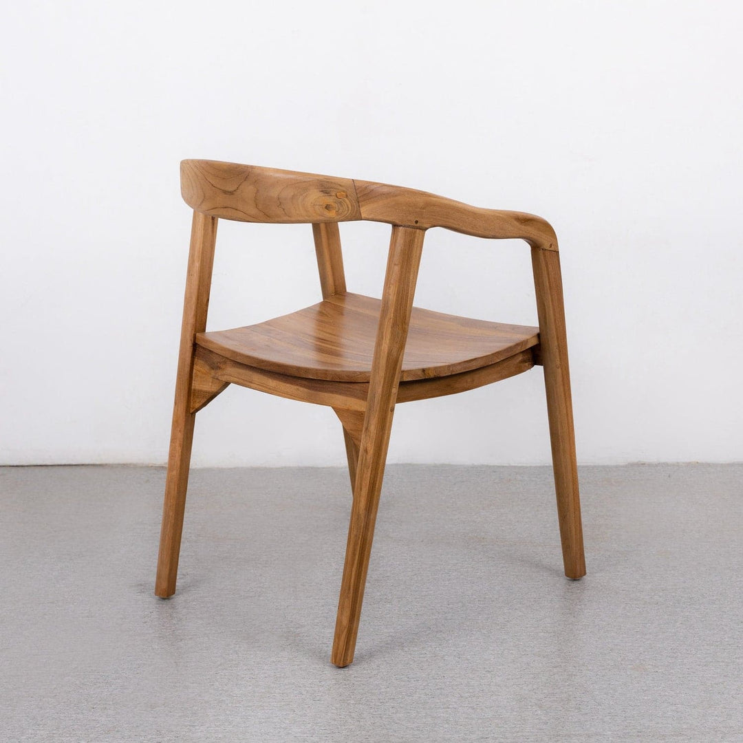 Hans Teak Arm Chair-France & Son-FL1082NTRL-Dining Chairs-3-France and Son