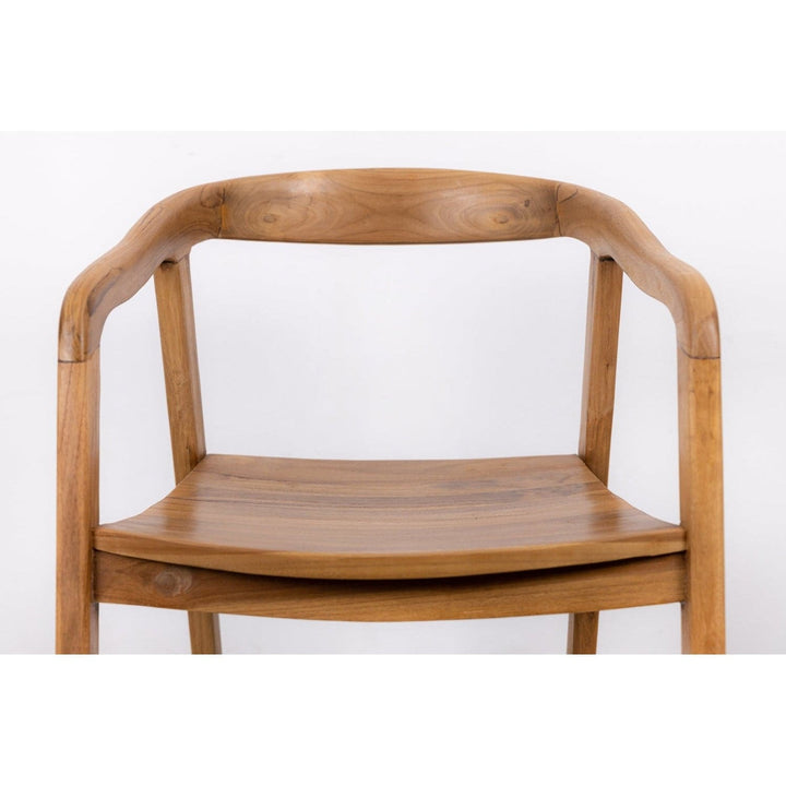 Hans Teak Arm Chair-France & Son-FL1082NTRL-Dining Chairs-7-France and Son