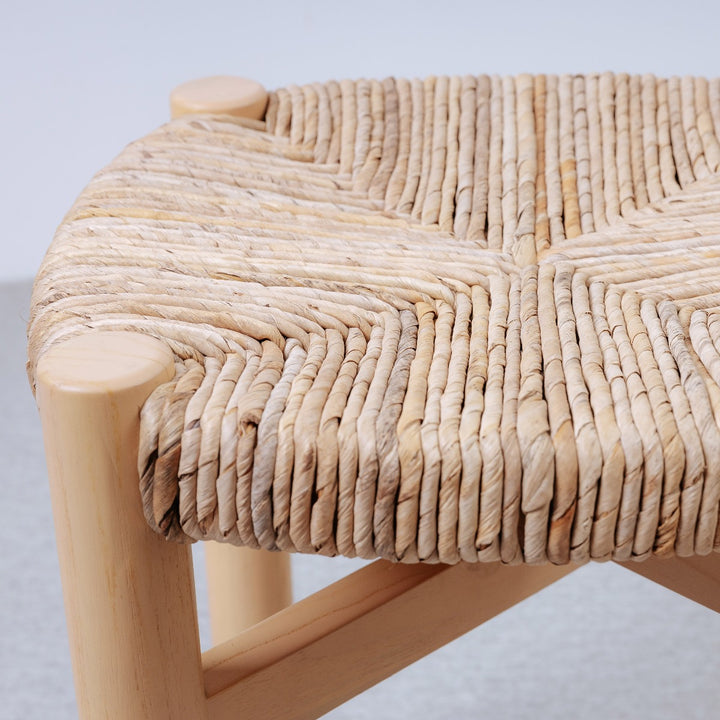 Perriand Teak Woven Stool-France & Son-FL1119IVORY-Stools & OttomansIvory-9-France and Son