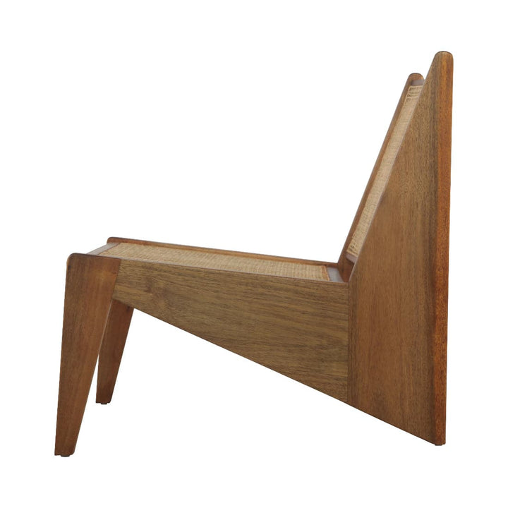 Jeanneret Kangaroo Lounge Chair with Hand Caned Seat-France & Son-FL1330NTRL-Lounge ChairsNatural-4-France and Son