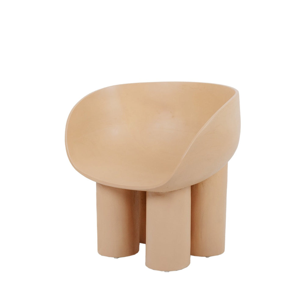 Chunk Teak Chair-France & Son-FL1334IVORY-Lounge ChairsIvory-1-France and Son