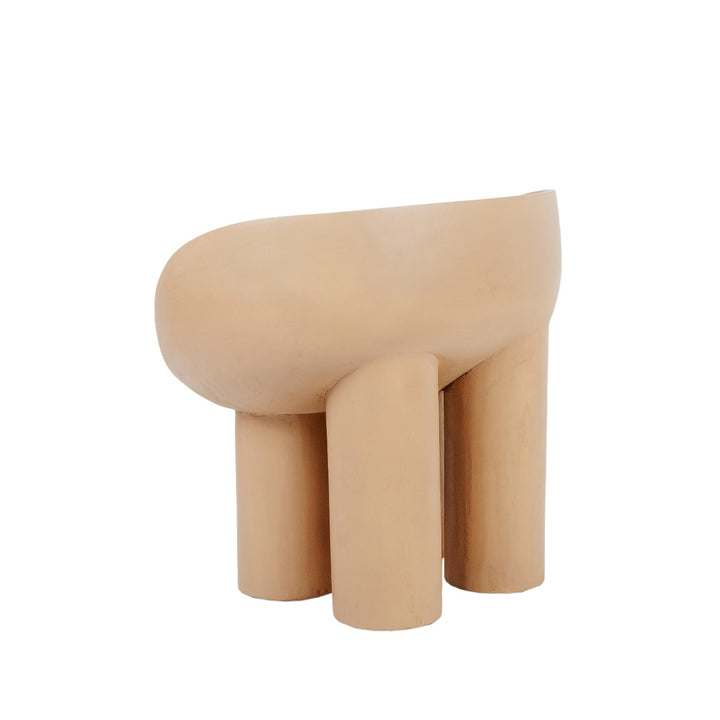Chunk Teak Chair-France & Son-FL1334IVORY-Lounge ChairsIvory-3-France and Son