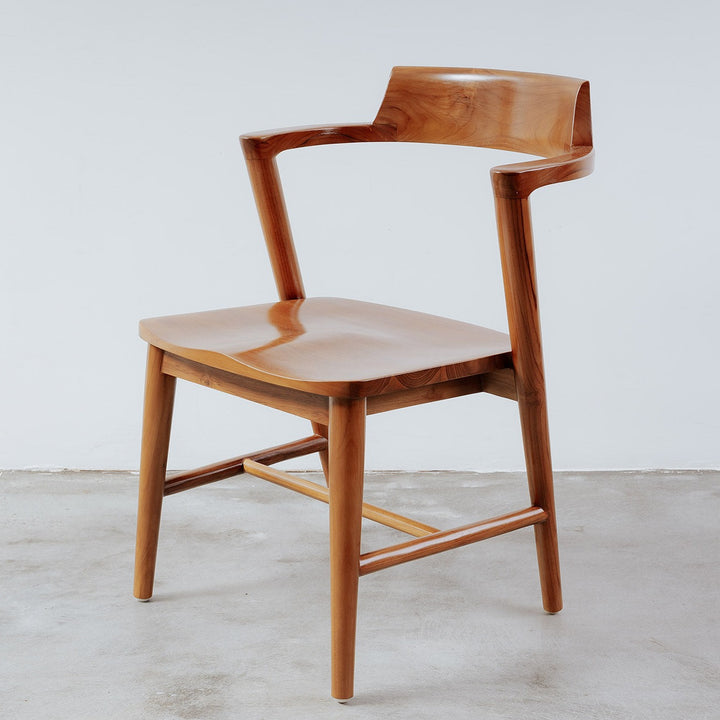 Teak Elbow Z Dining Chair-France & Son-FL1352-Dining ChairsNatural Teak-1-France and Son