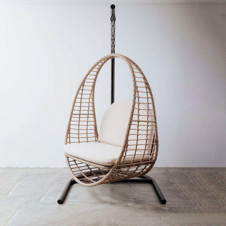 Bohemian Rattan Hanging Chair-France & Son-FL1373-Lounge Chairs-1-France and Son