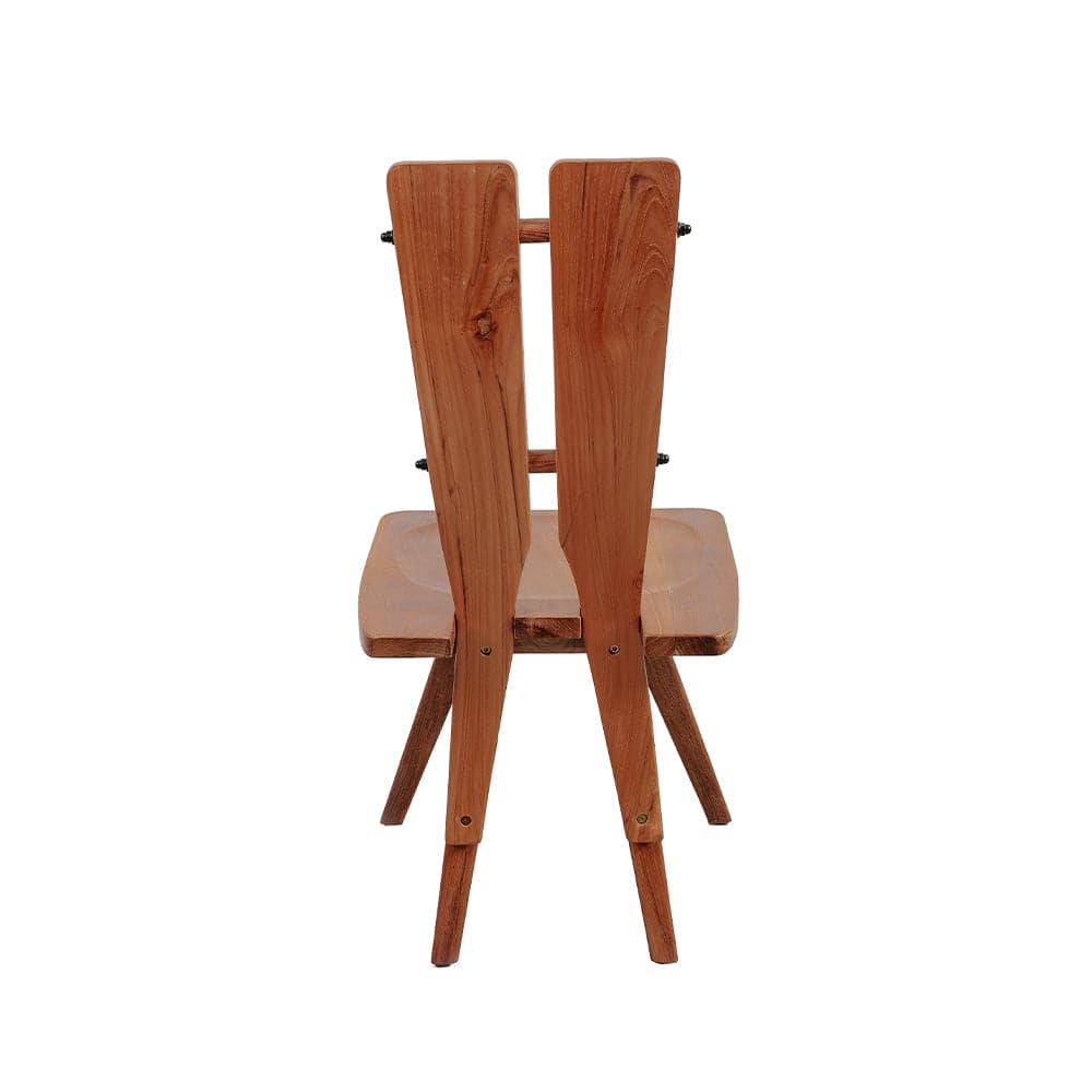 Ayhan Teak Side Chair-France & Son-FL1382NTRL-Dining Chairs-7-France and Son