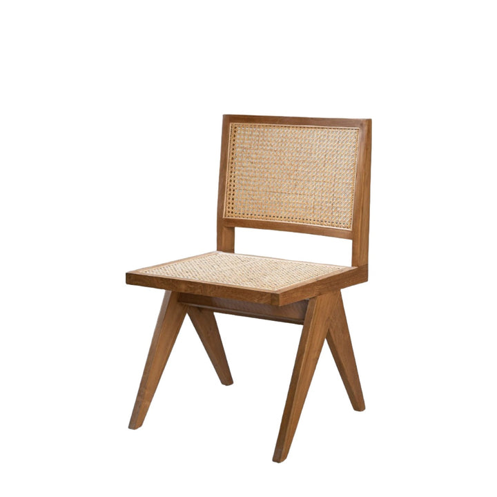 Jeanneret Side Chair Type 1-France & Son-FL1398NTRL-Dining ChairsNatural Teak-Single-1-France and Son