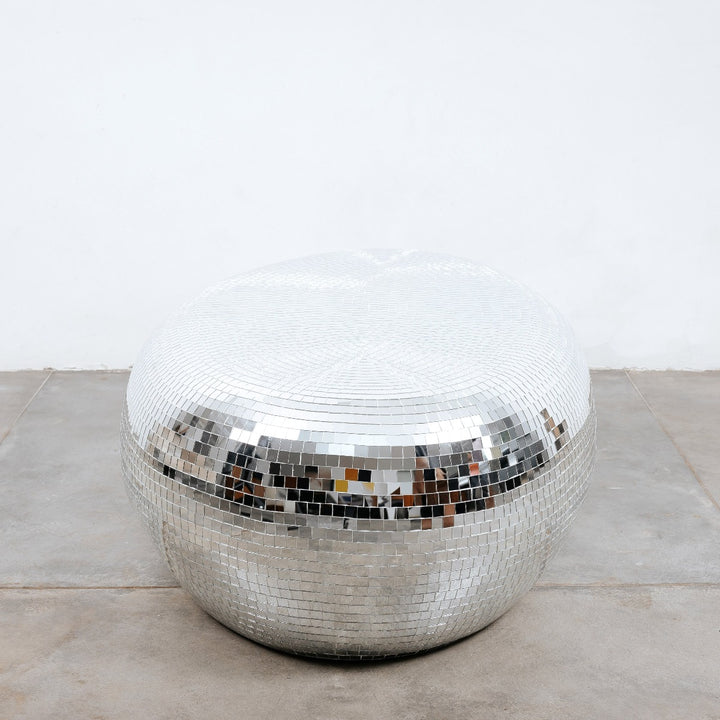Oval Disco Ball Mirrored Coffee Table-France & Son-FL1428MOSAIC-Coffee Tables-3-France and Son