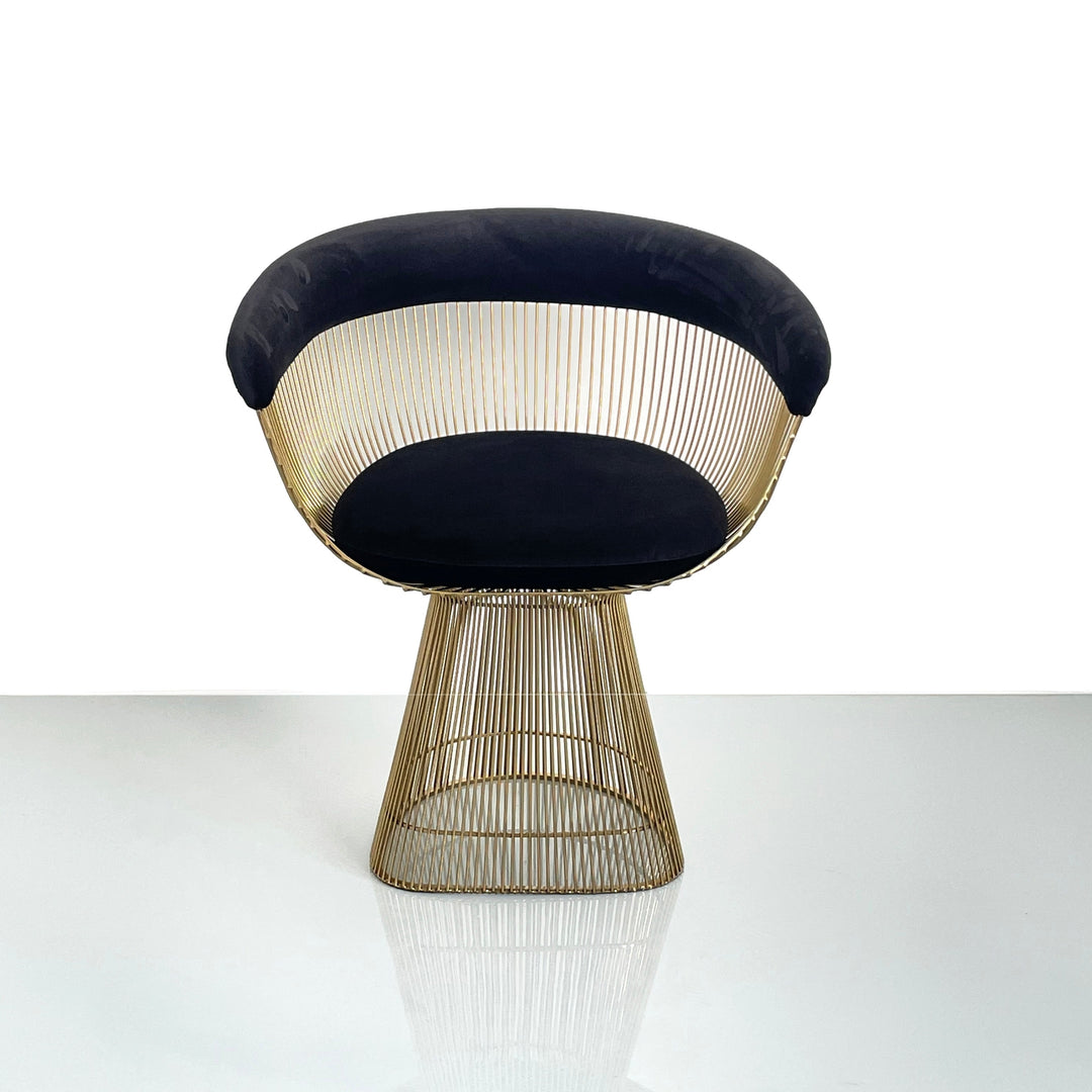 Platner Dining Chair-France & Son-FMC029BLKGLD-Dining ChairsPolished Gold-10-France and Son