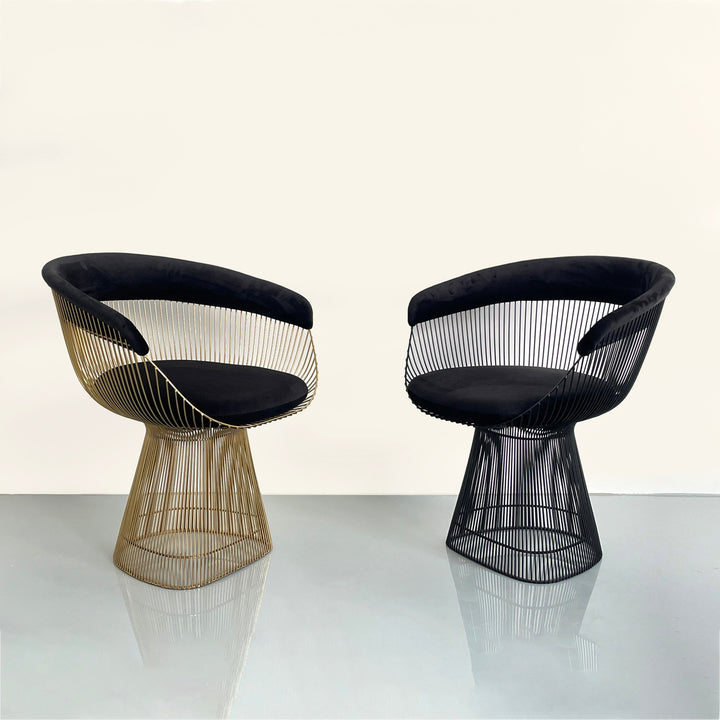 Platner Dining Chair-France & Son-FMC029BLKSS-Dining ChairsPolished Steel-14-France and Son