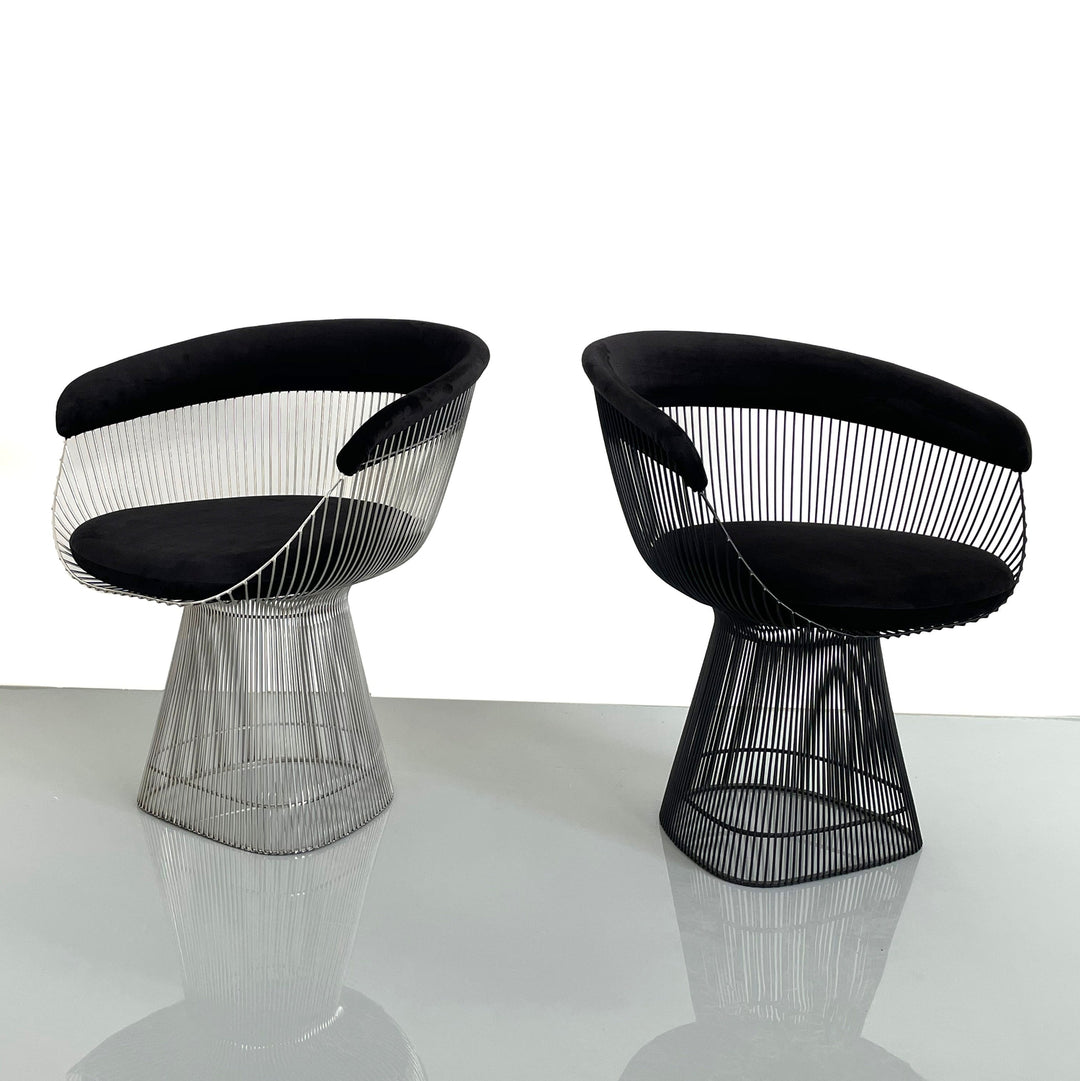 Platner Dining Chair-France & Son-FMC029BLKSS-Dining ChairsPolished Steel-2-France and Son