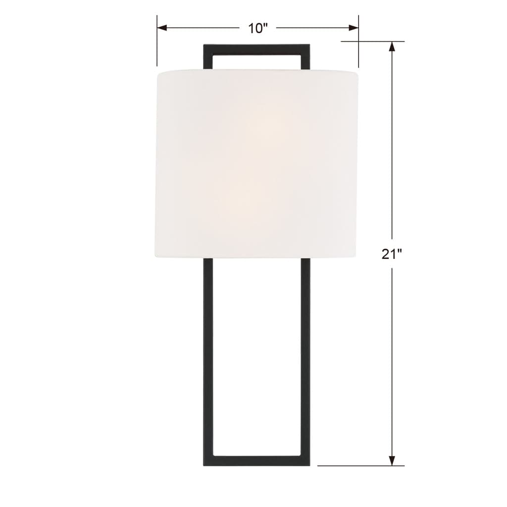 Fremont 2 Light Wall Mount-Crystorama Lighting Company-CRYSTO-FRE-422-BF-Wall LightingBlack Forged-6-France and Son