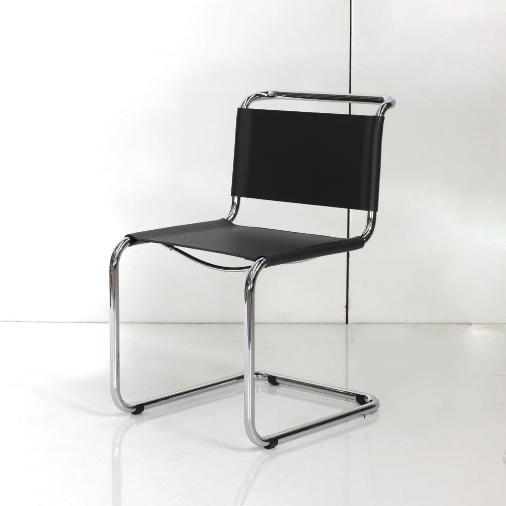 Italian Breuer B33 Cantilever Side Chair-France & Son-FSC132BLK-Dining ChairsSingle-1-France and Son