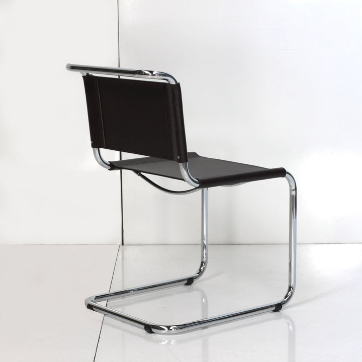 Italian Breuer B33 Cantilever Side Chair-France & Son-FSC132BLK-Dining ChairsSingle-3-France and Son