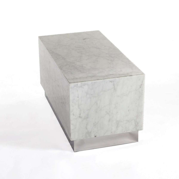 Carrera Marble Kubik Coffee Table-France & Son-FV130WHT-Coffee Tables-2-France and Son