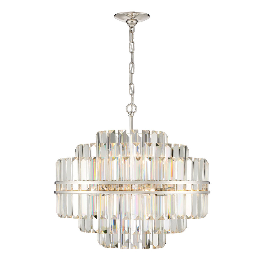 Hayes 12 Light Chandelier-Crystorama Lighting Company-CRYSTO-HAY-1405-PN-Chandeliers-1-France and Son