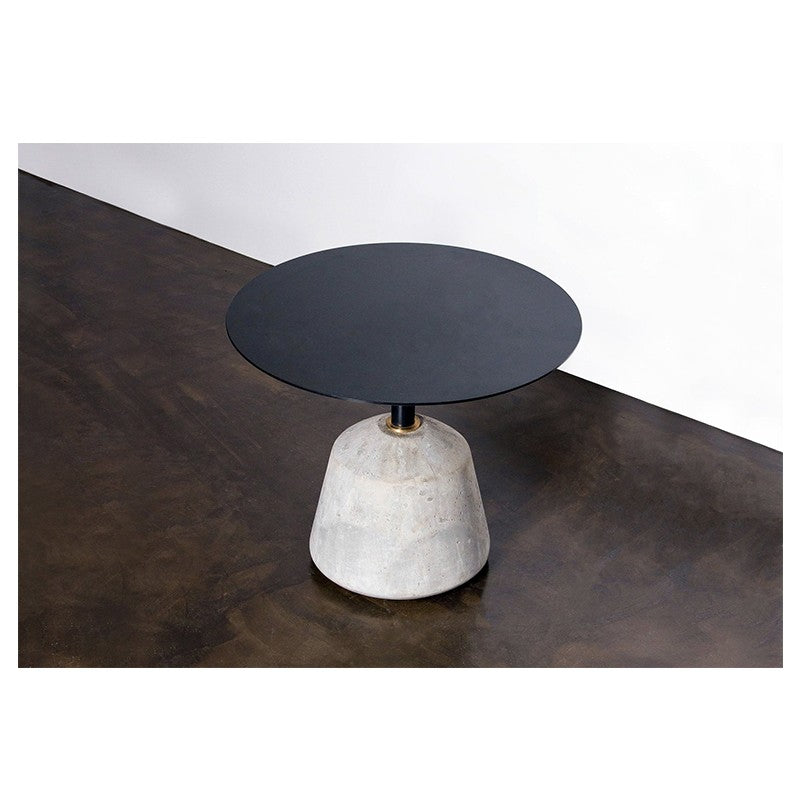 Exeter Side Table-Nuevo-NUEVO-HGDA540-Side Tablesblack concrete base-Medium-black steel top-2-France and Son