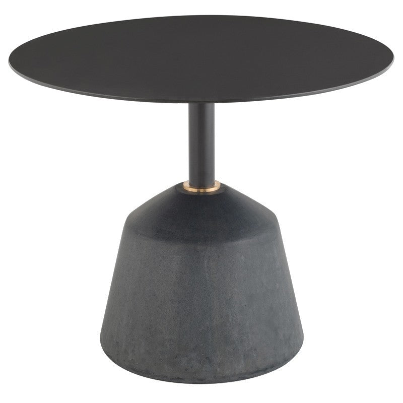 Exeter Side Table-Nuevo-NUEVO-HGDA540-Side Tablesblack concrete base-Medium-black steel top-1-France and Son