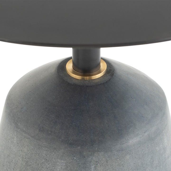 Exeter Side Table-Nuevo-NUEVO-HGDA540-Side Tablesblack concrete base-Medium-black steel top-3-France and Son