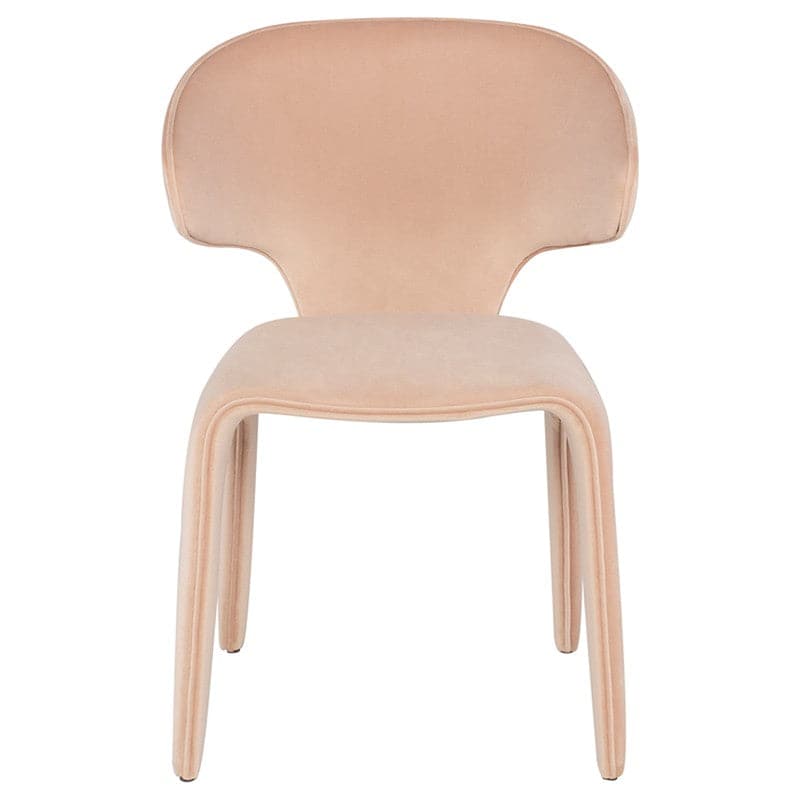Bandi Dining Chair-Nuevo-NUEVO-HGNE166-Dining ChairsPeach Velour-4-France and Son