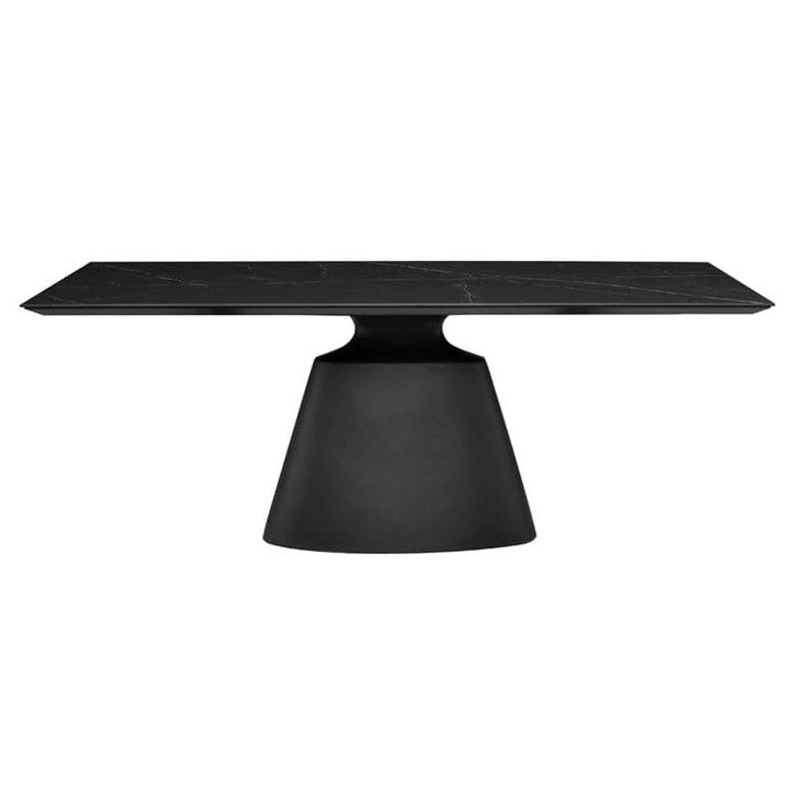 Taji Dining Table - Rectangle-Nuevo-NUEVO-HGNE284-Dining TablesMedium-Ceramic on Top-Black-4-France and Son