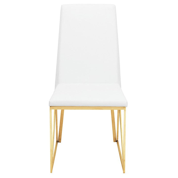 Caprice Dining Chair-Nuevo-NUEVO-HGTB317-Dining Chairsbrushed gold frame-black naugahyde-8-France and Son