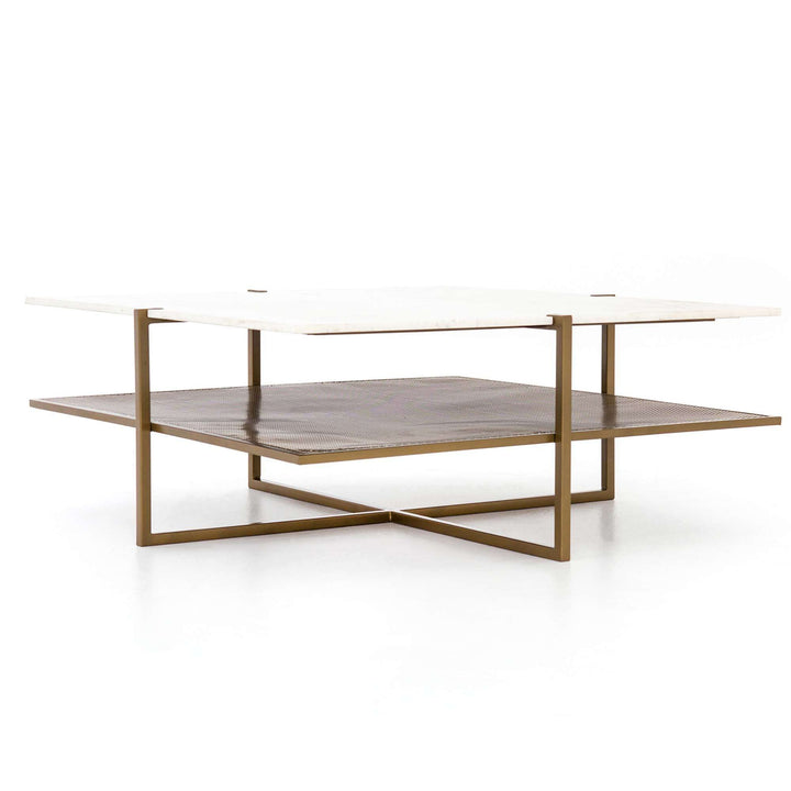 Olivia Square Coffee Table-Four Hands-FH-IMAR-189-Coffee TablesAntique Brass-5-France and Son