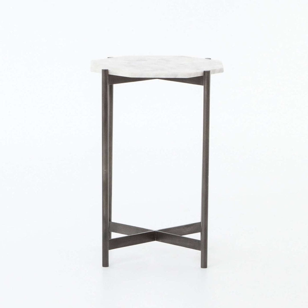 Adair Side Table-Four Hands-FH-106595-007-Side TablesHammered Grey & White-4-France and Son