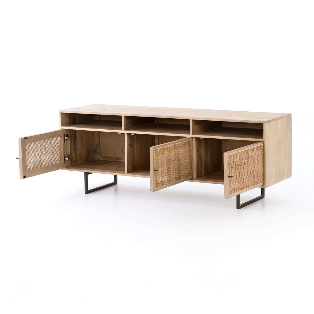 Carmel Media Console-Four Hands-FH-IPRS-003-Media Storage / TV StandsNatural Mango-2-France and Son