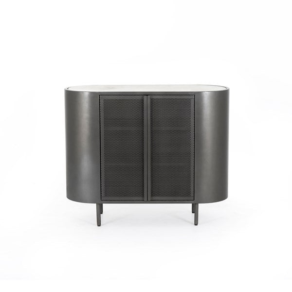 Libby Small Cabinet - Gunmetal (damage issues)-Four Hands-FH-IRCK-334-Bookcases & Cabinets-3-France and Son