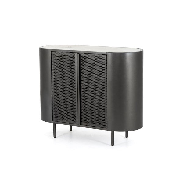 Libby Small Cabinet - Gunmetal (damage issues)-Four Hands-FH-IRCK-334-Bookcases & Cabinets-2-France and Son