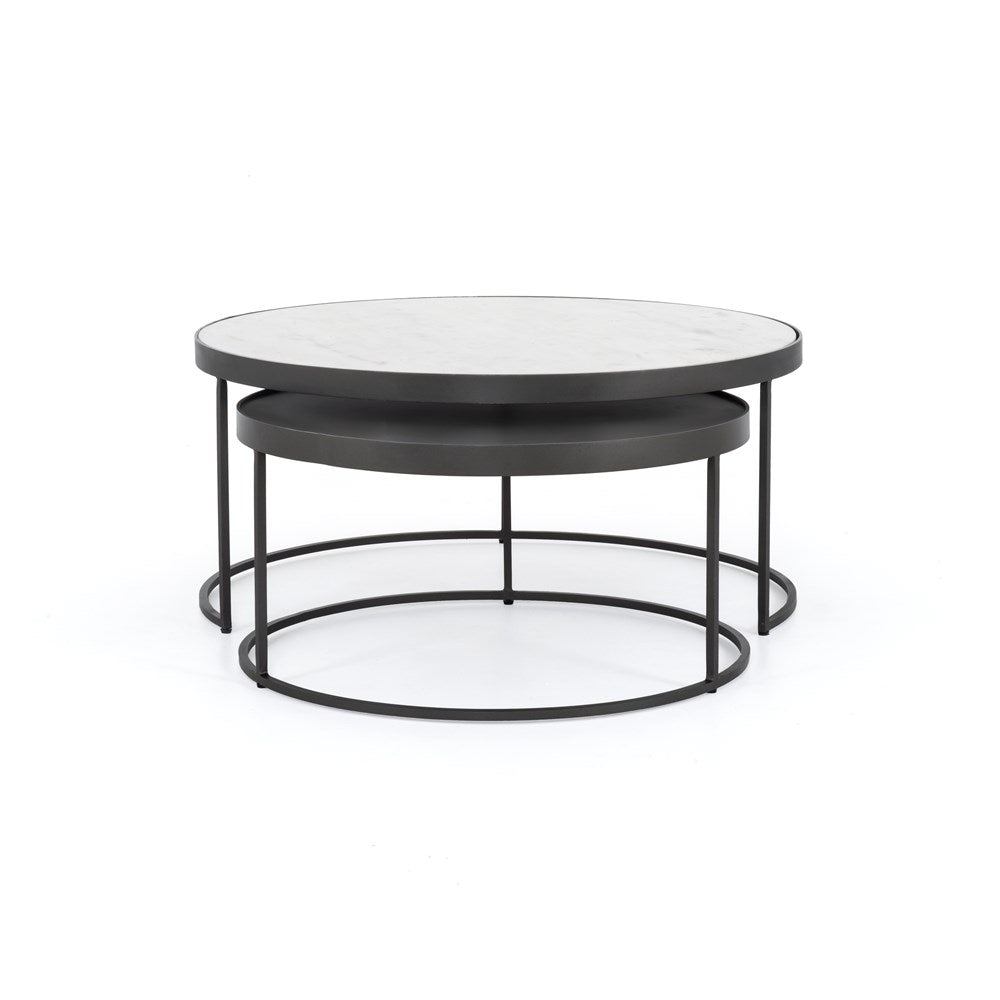 Evelyn Round Nesting Coffee Table-Four Hands-FH-IRCK-367-Coffee Tables-2-France and Son