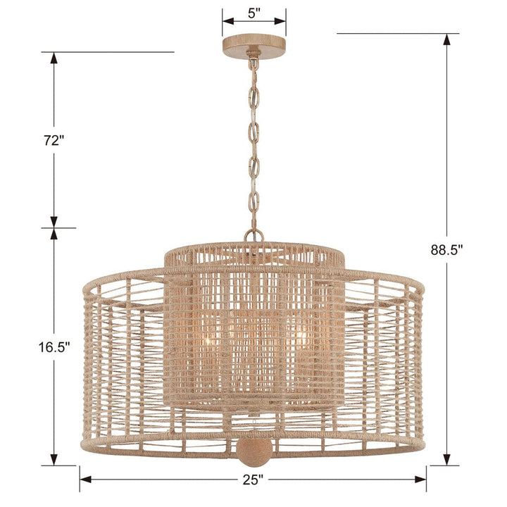 Jayna 4 Light Chandelier-Crystorama Lighting Company-CRYSTO-JAY-A5004-BS-ChandeliersNatural-4-France and Son