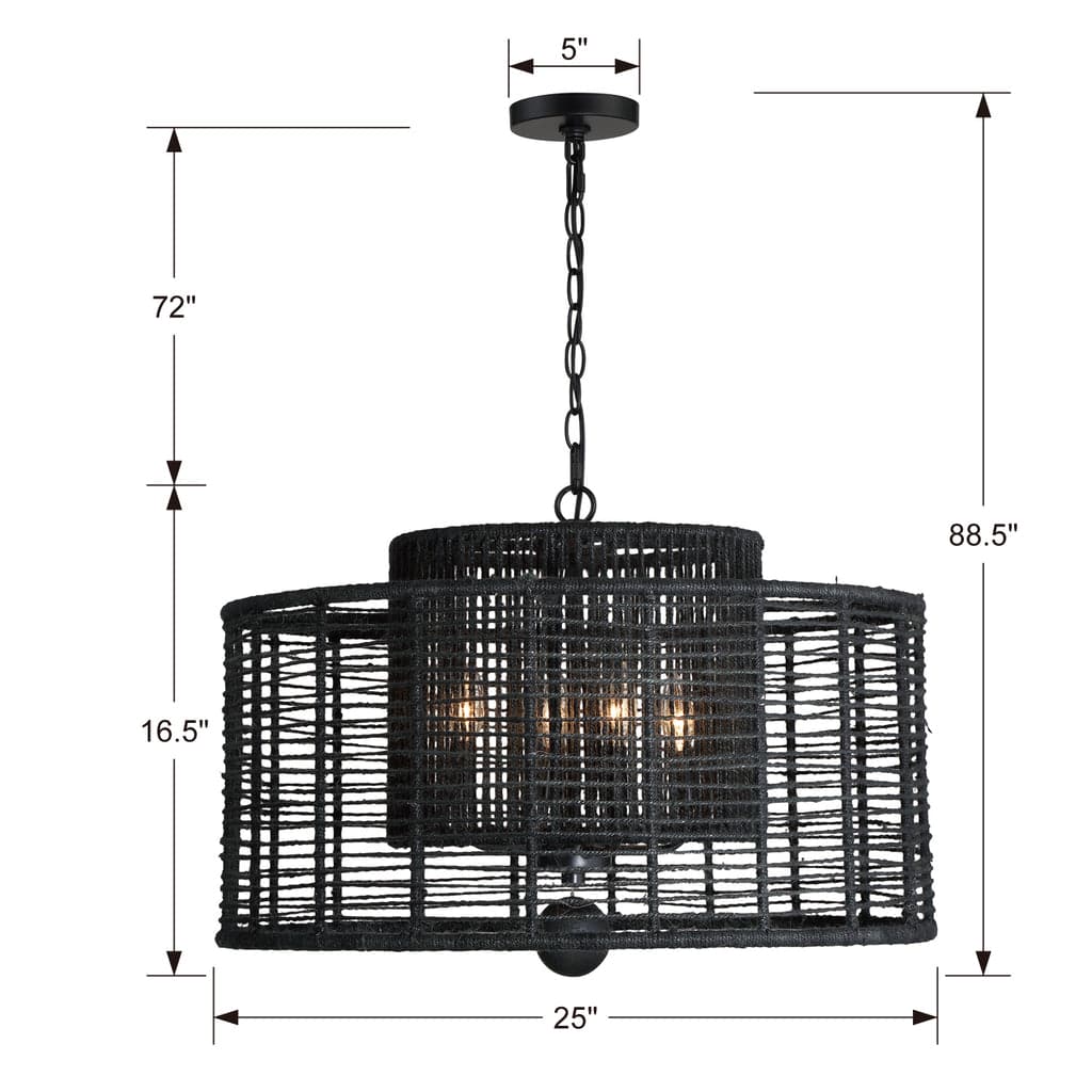 Jayna 4 Light Chandelier-Crystorama Lighting Company-CRYSTO-JAY-A5004-BS-ChandeliersNatural-3-France and Son