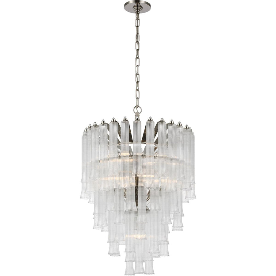 Laila Small Waterfall Chandelier-Visual Comfort-VISUAL-JN 5252PN-CG-ChandeliersPolished Nickel-1-France and Son